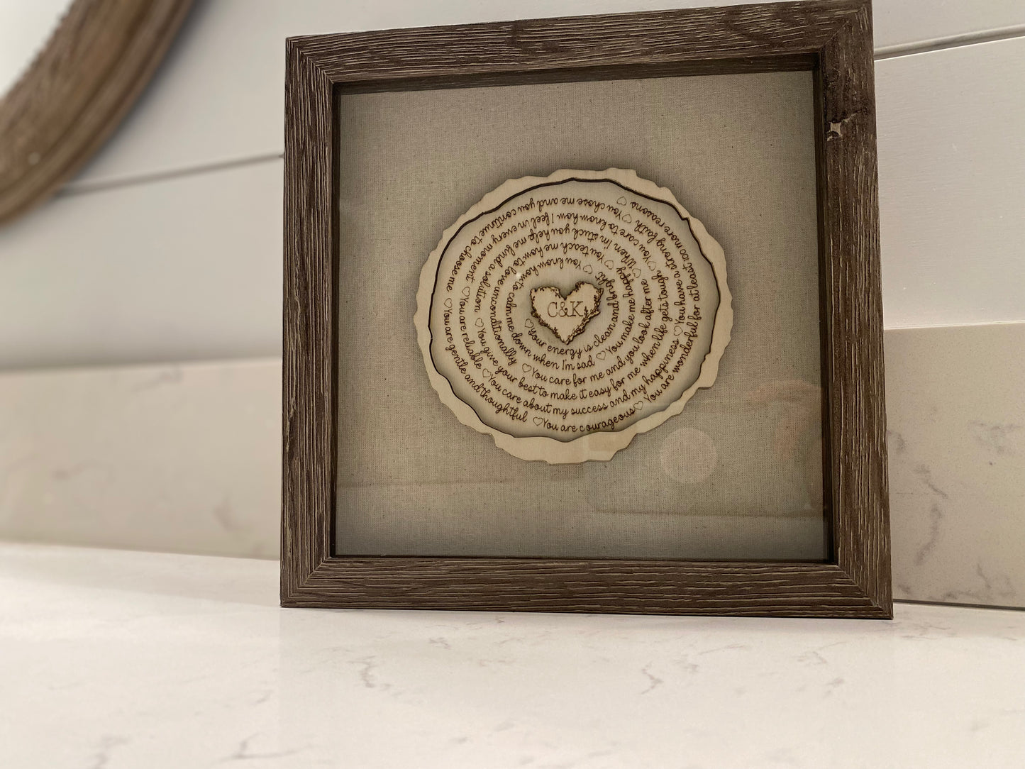 Personalized Initial What I Love About You Frame