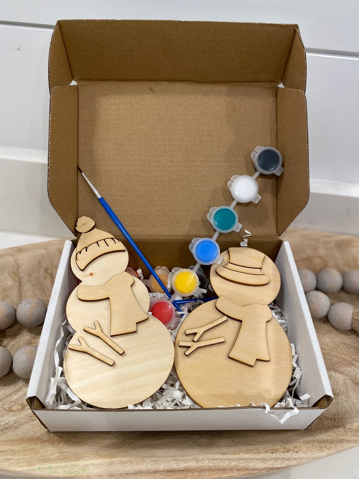 DIY Snowman Paint Box