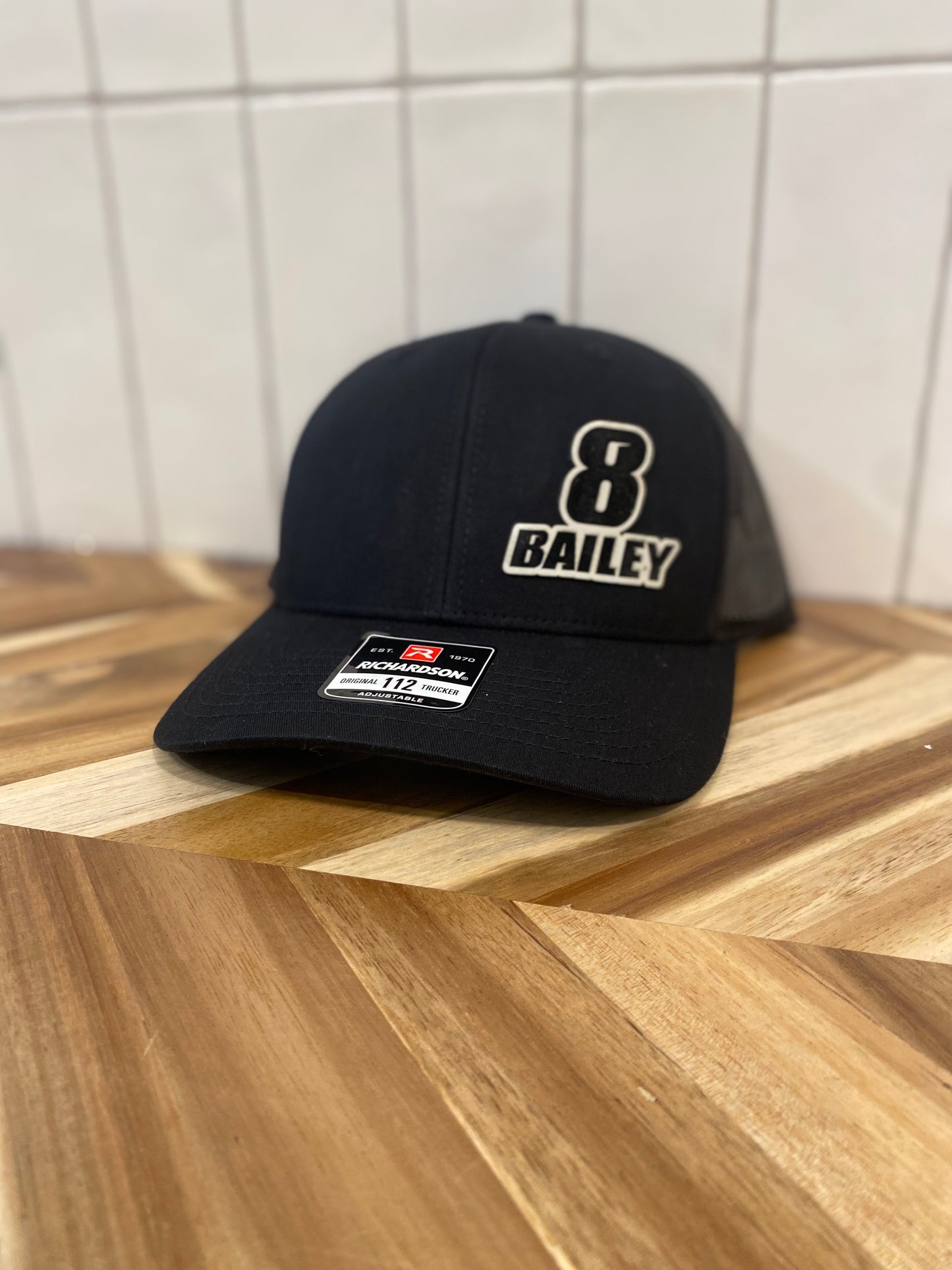 Custom Classic Motocross Race Number and Name Hat
