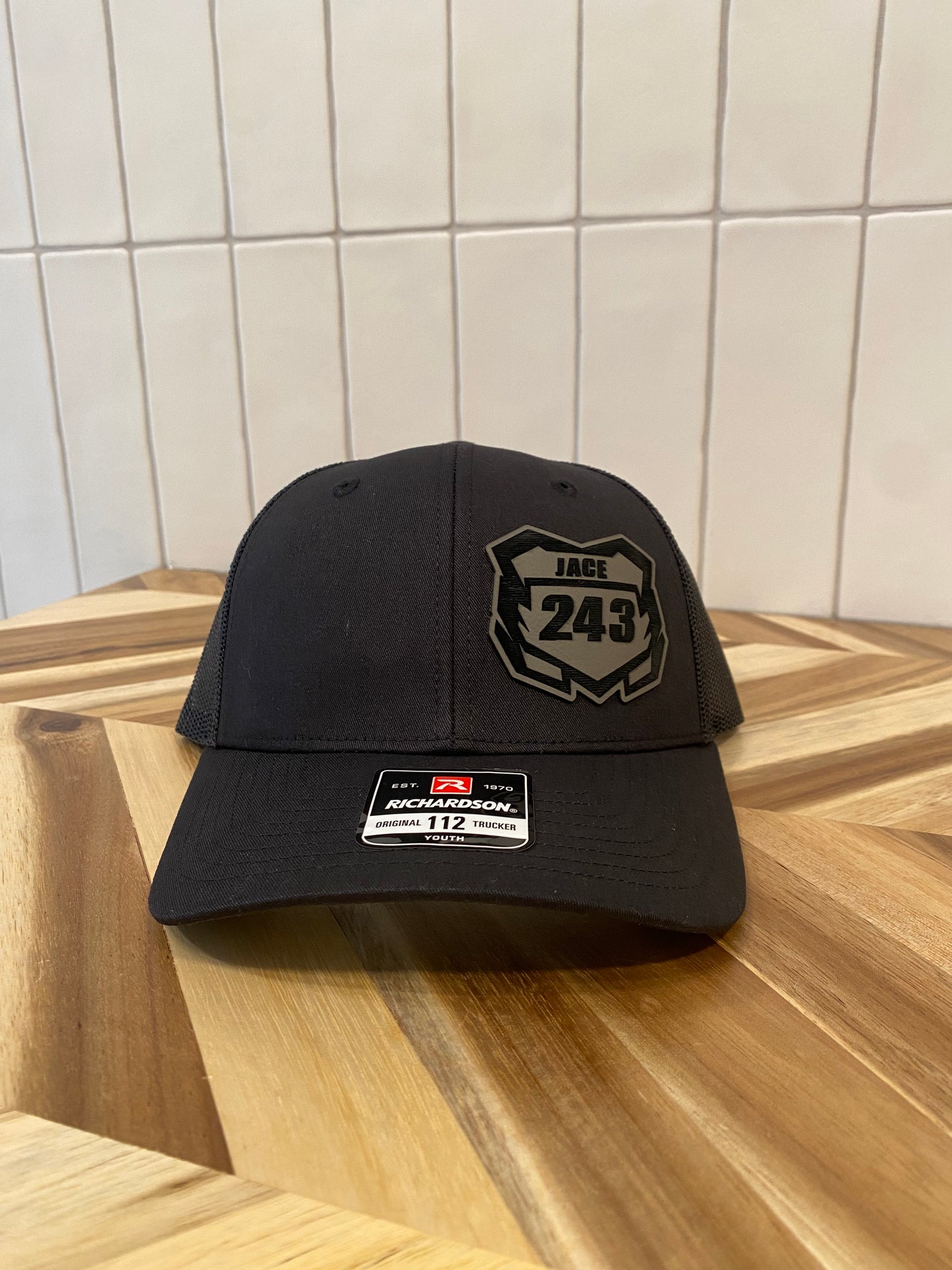 Youth Custom Rider NAMEPLATE Number and Name Hat