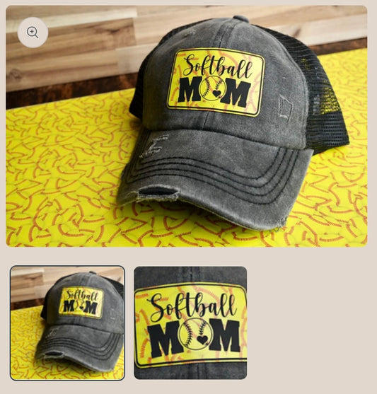 Softball UV Printed Leather w/Softball Mom