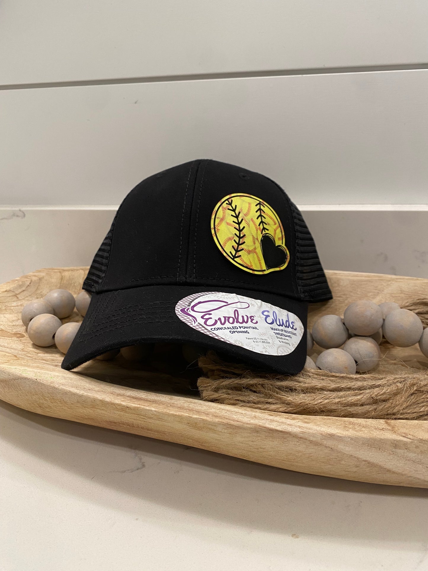 Softball UV Printed Leather w/Heart Ball Custom Name and or Number