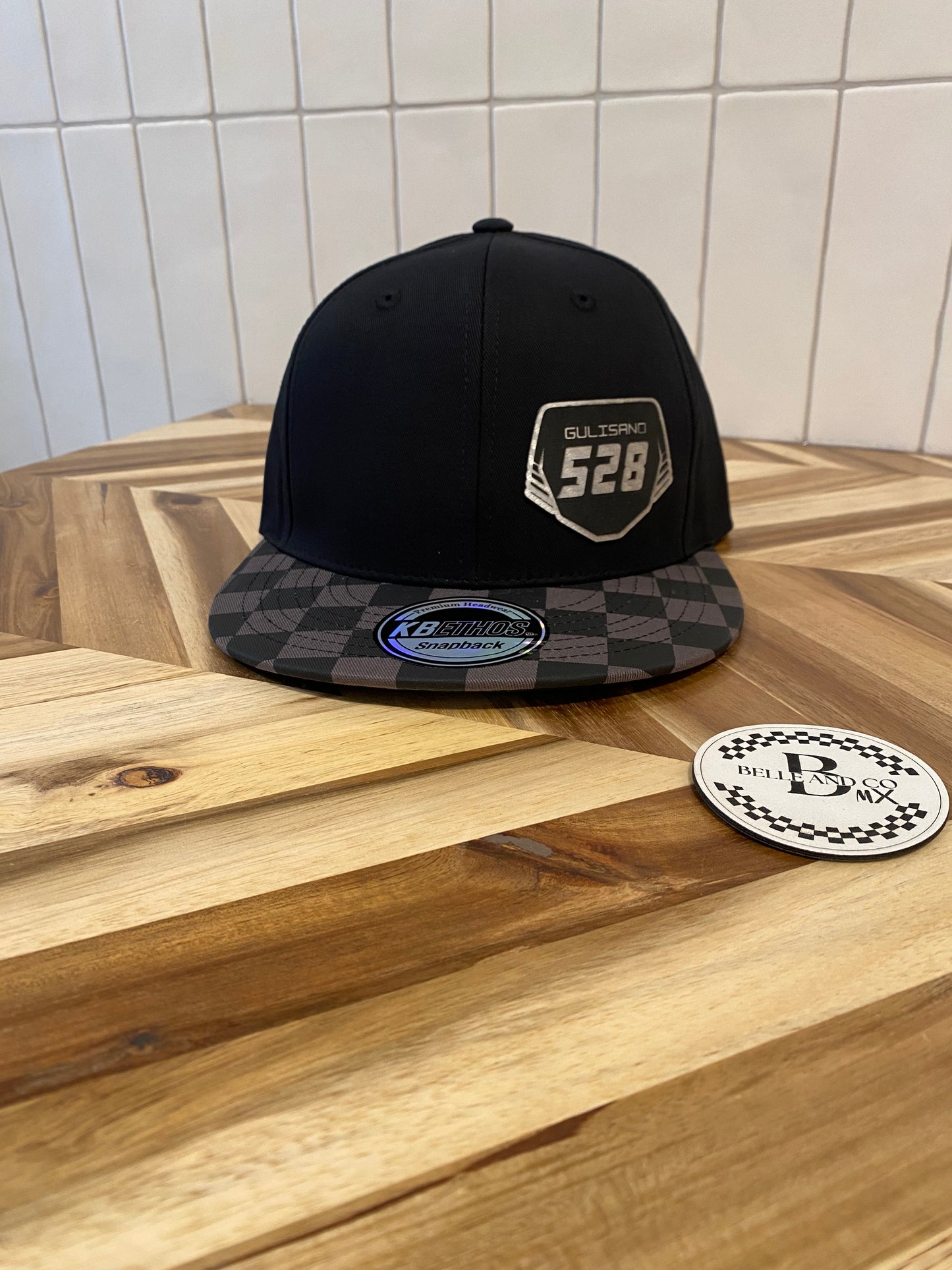 Custom Side Placed Carbon Fiber Nameplate Hat