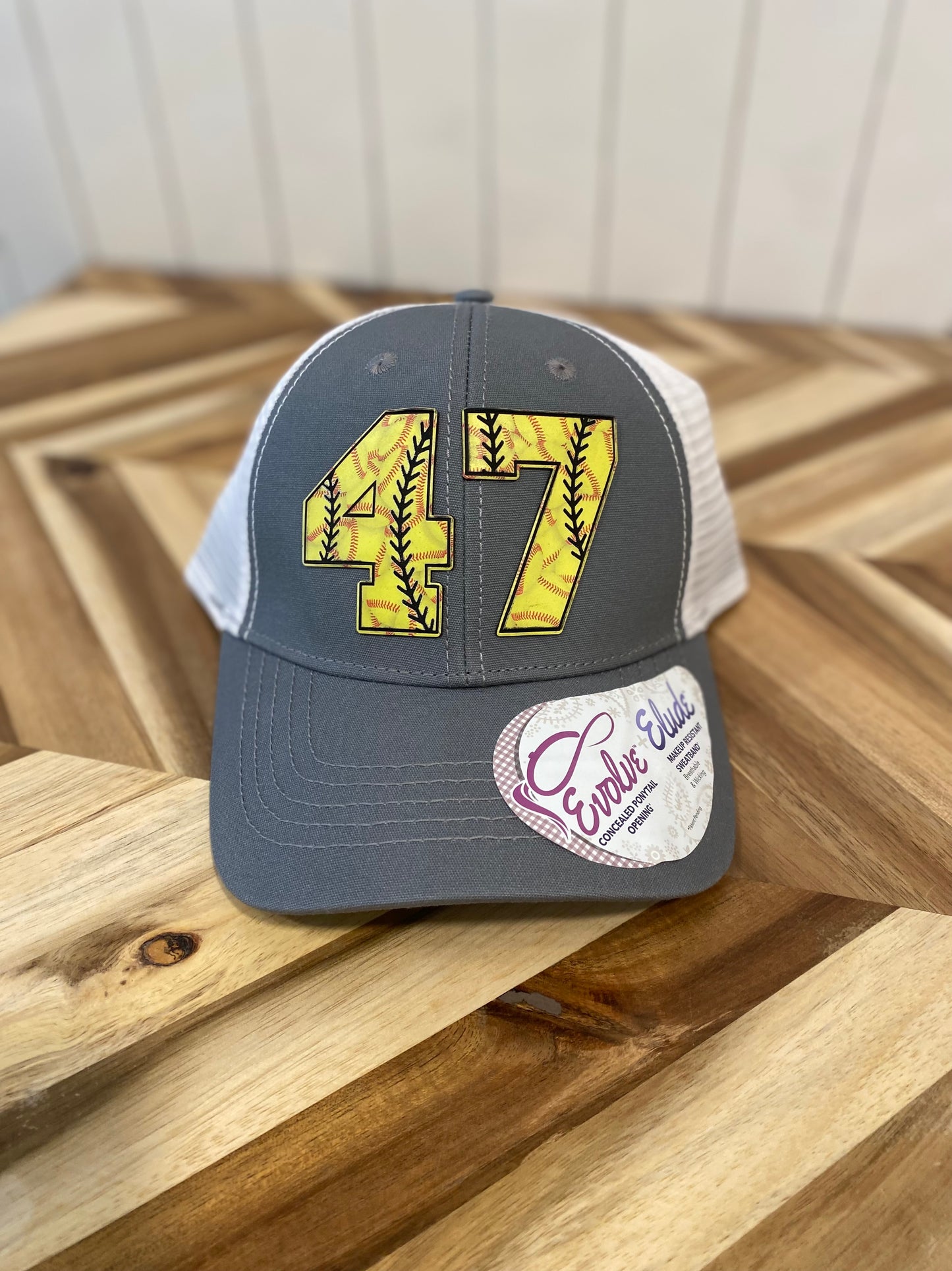 Custom SOFTBALL Printed Leather w/NUMBER