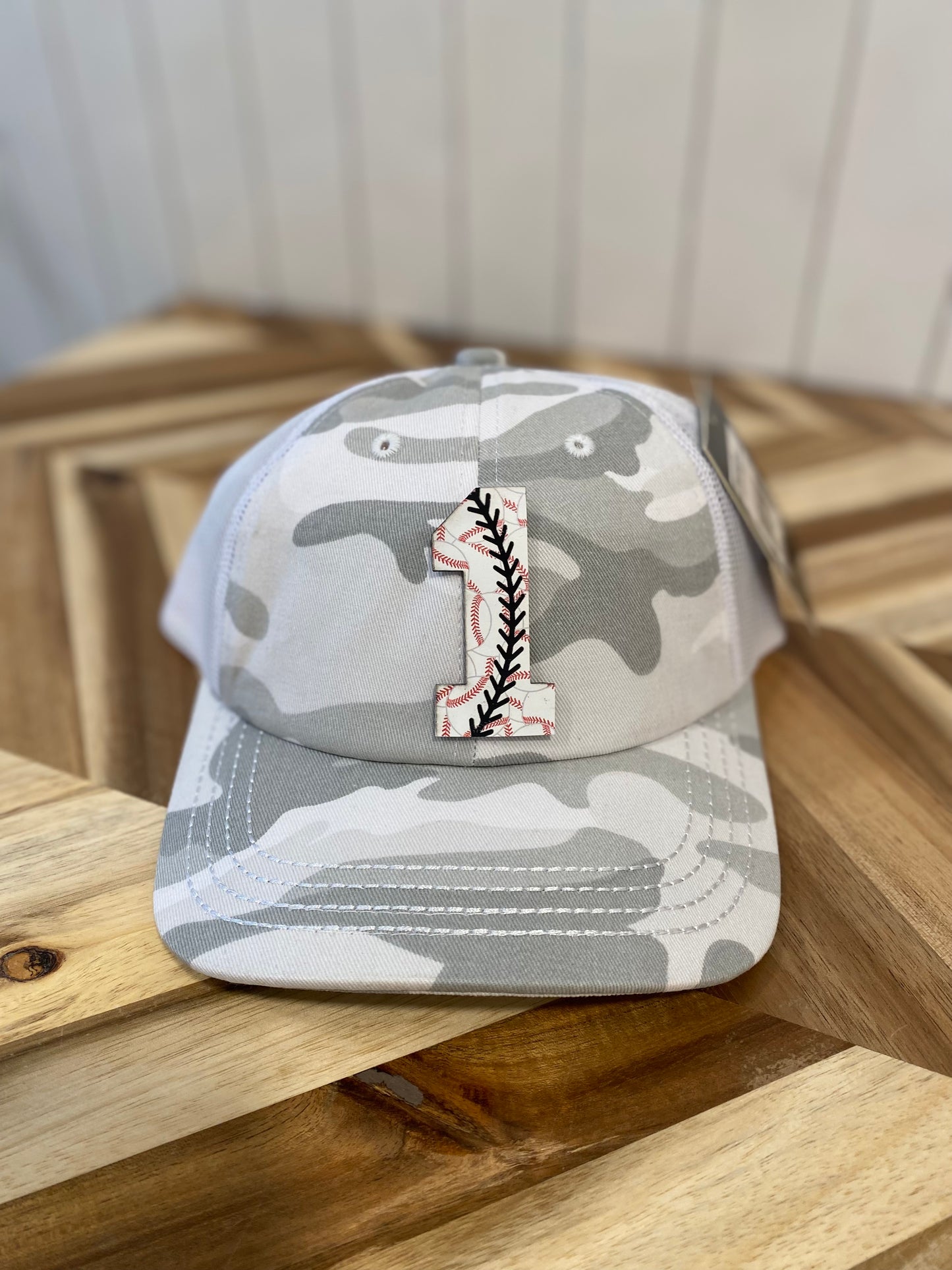 Custom Large Baseball/Softball Engraved Number Hat