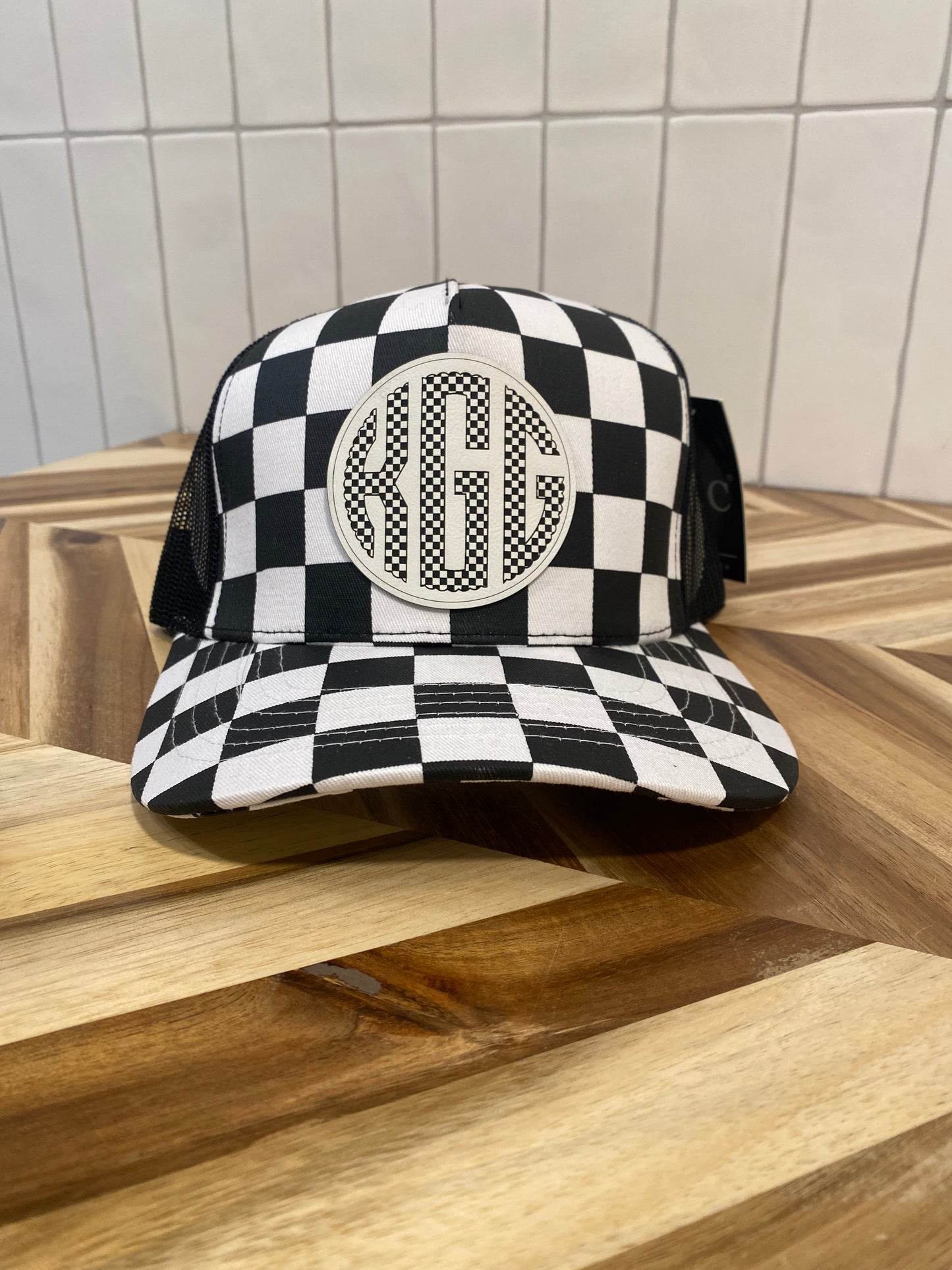 CC Beanie Black/White Checkered Trucker Hat