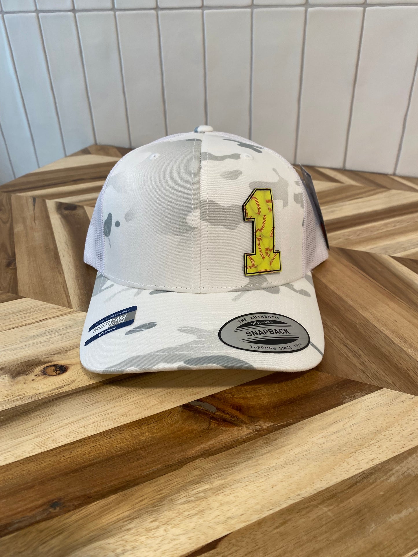 Custom Large Baseball/Softball Engraved Number Hat