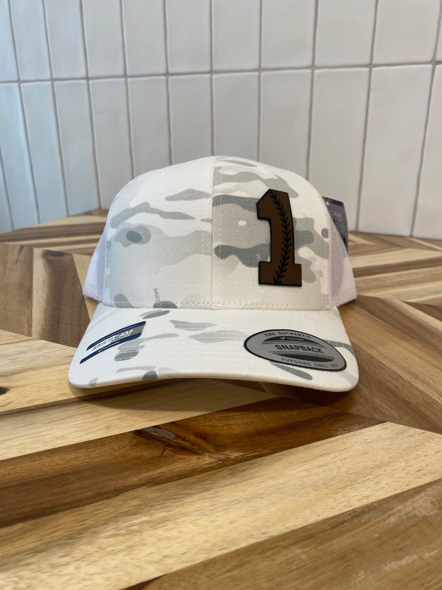 Custom Large Baseball/Softball Engraved Number Hat