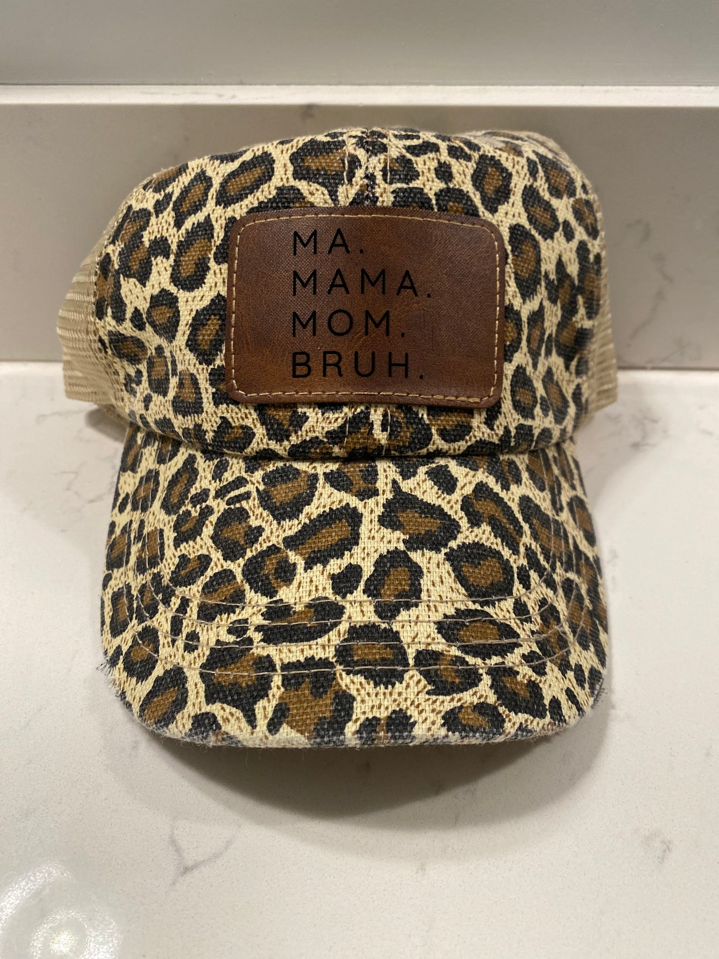 Ma Mama Mom Bruh Animal Print Hat
