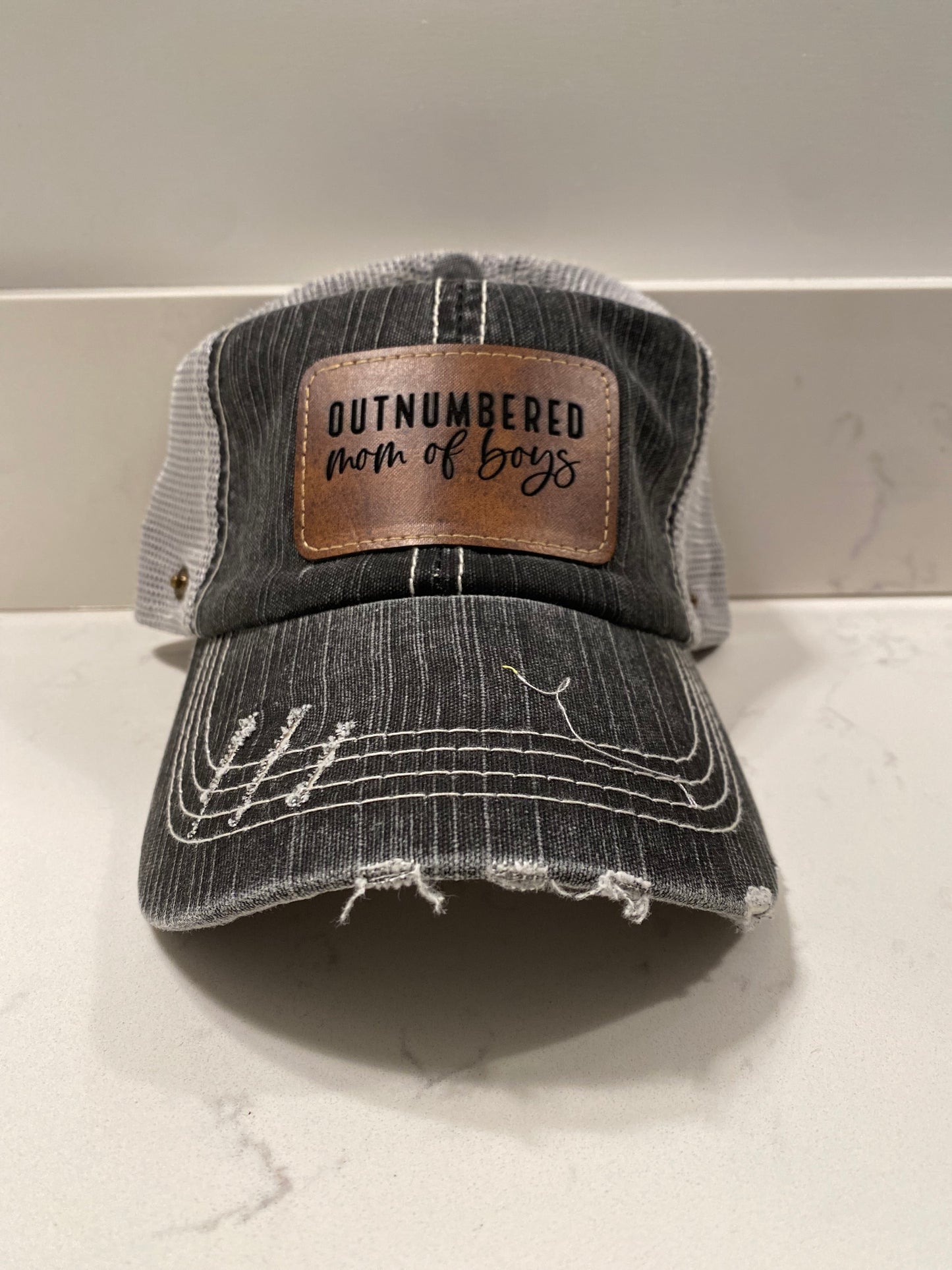 Outnumbered Mom of Boys Hat