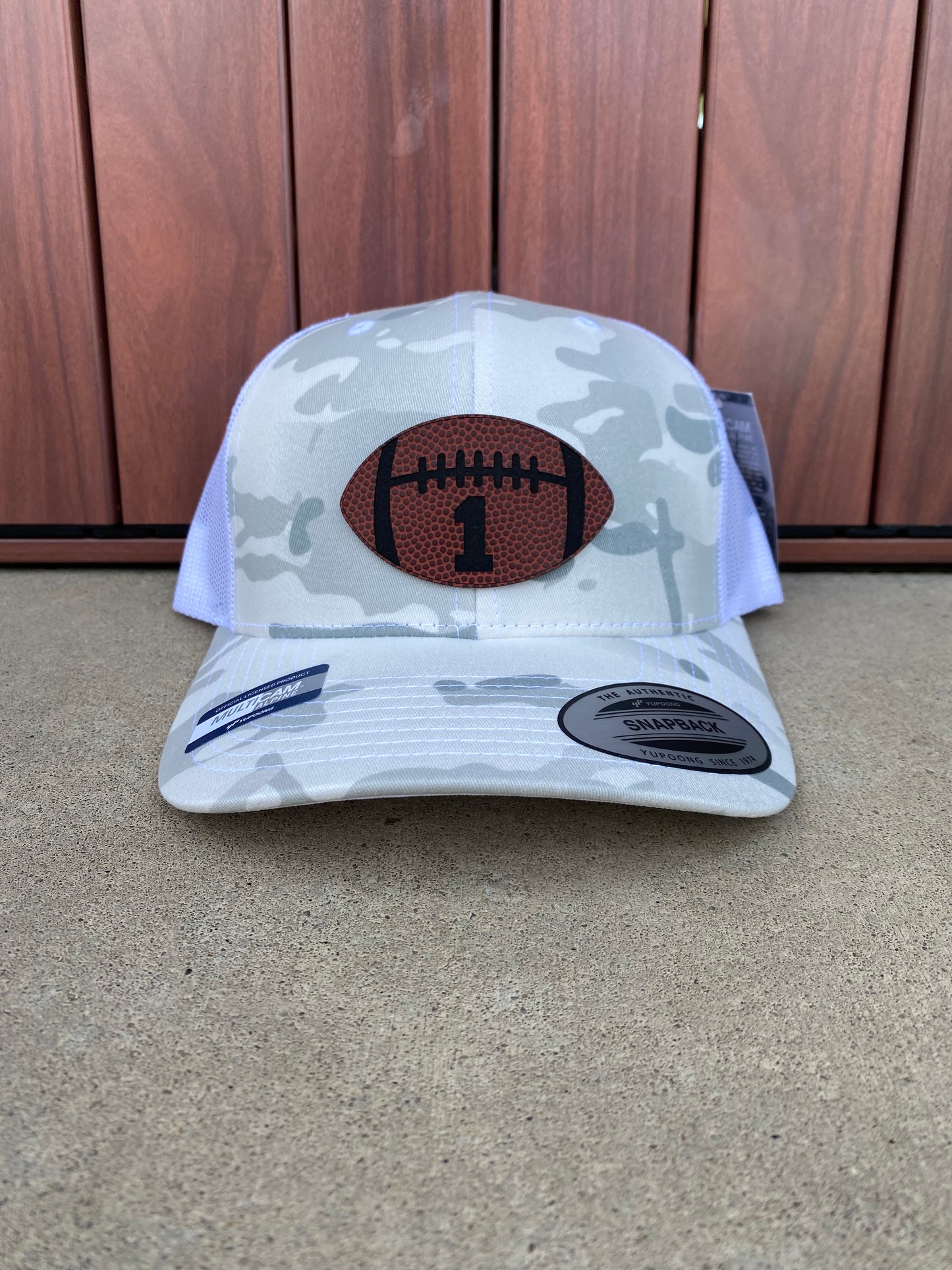 Football w/ Custom Number Hat