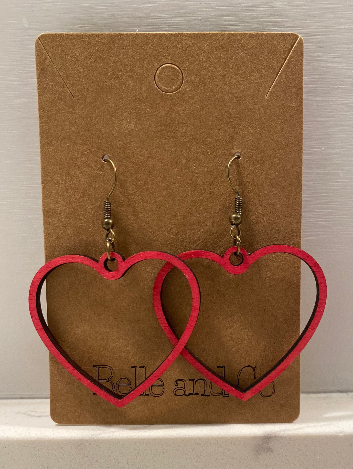 Single Heart Large Earrings