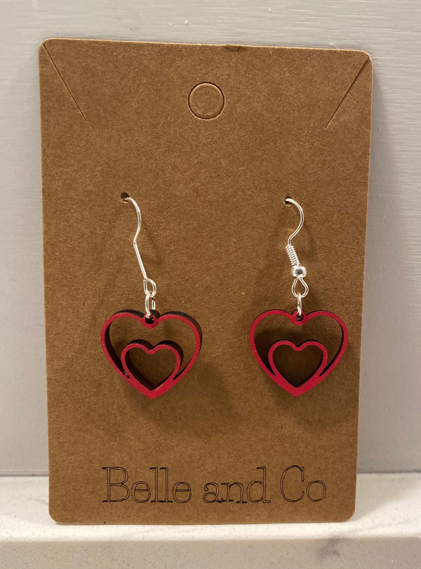 Heart Within a Heart Earring