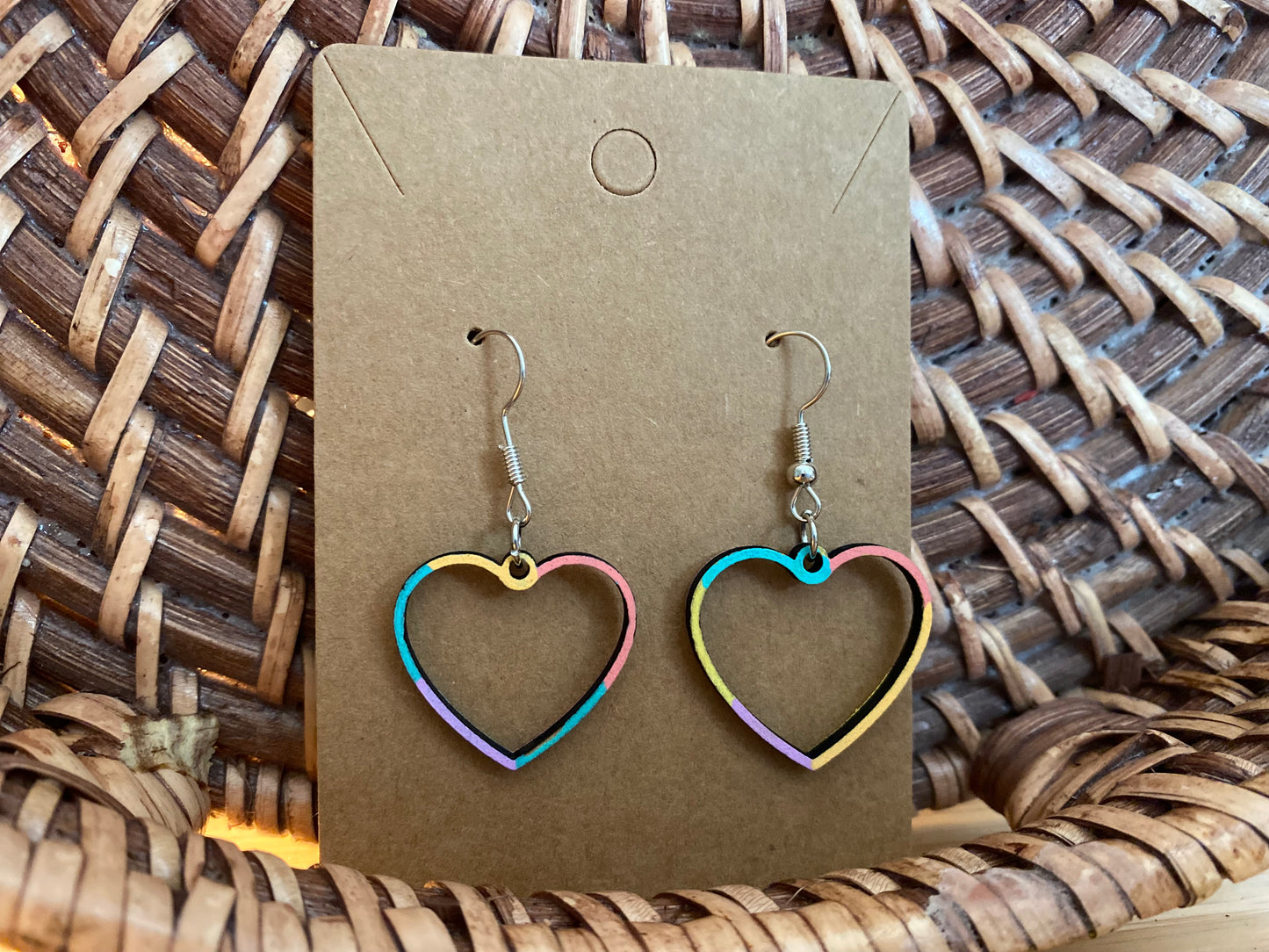 Easter/Spring Earrings Pastel Hearts