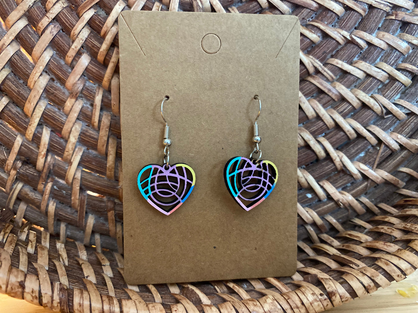 Easter/Spring Earrings Pastel Hearts