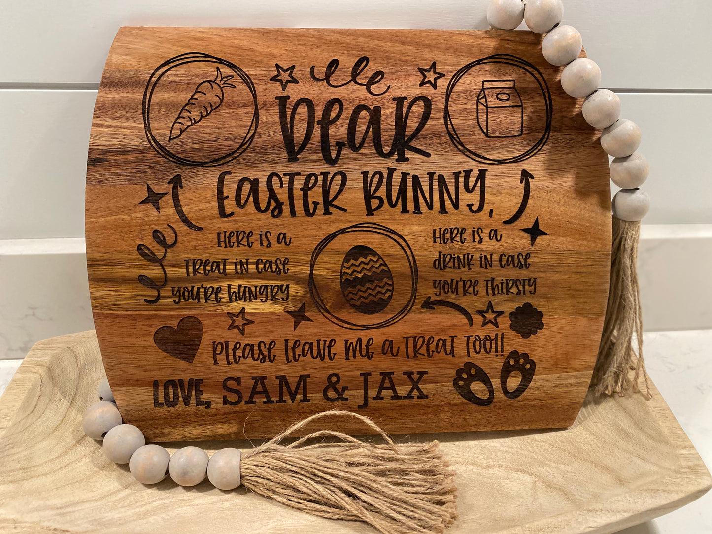 Personalized Easter Bunny Treat Tray