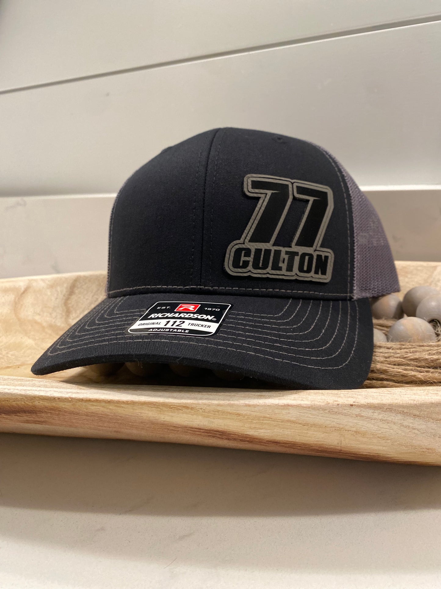 Custom Classic Motocross Race Number and Name Hat