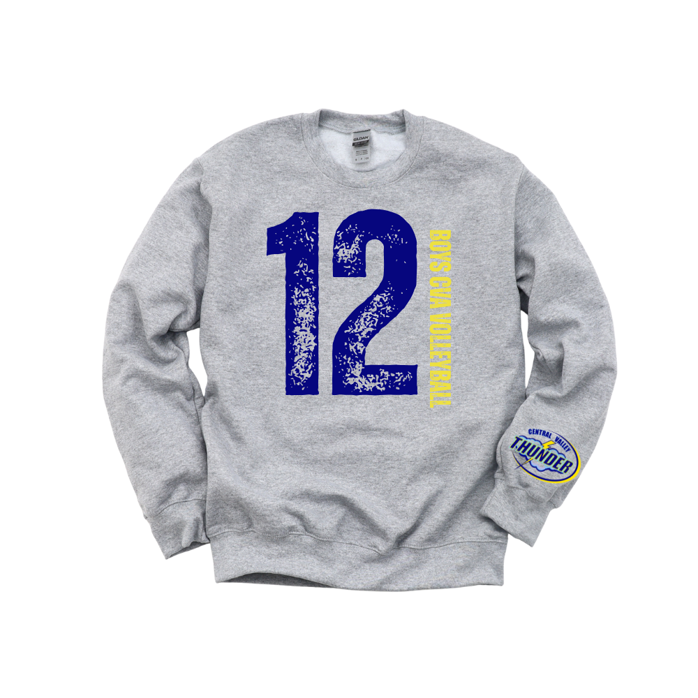 Custom Belle and Co Distressed Volleyball Crewneck
