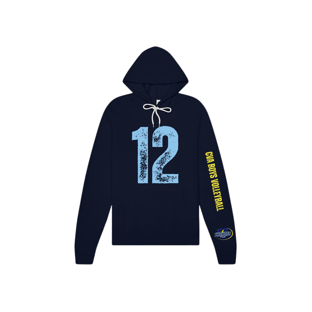Custom Belle and Co Distressed Volleyball Hooded Sweatshirt