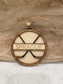 Custom Hockey Sticks with Name Ornament
