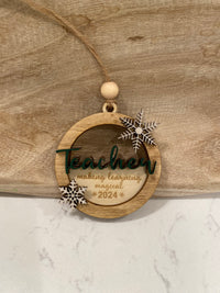 Merry Christmas Teacher Ornament