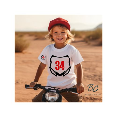 Distressed Custom Nameplate Motocross Pullover Hoodie