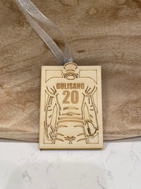 Custom Football Wooden Ornament