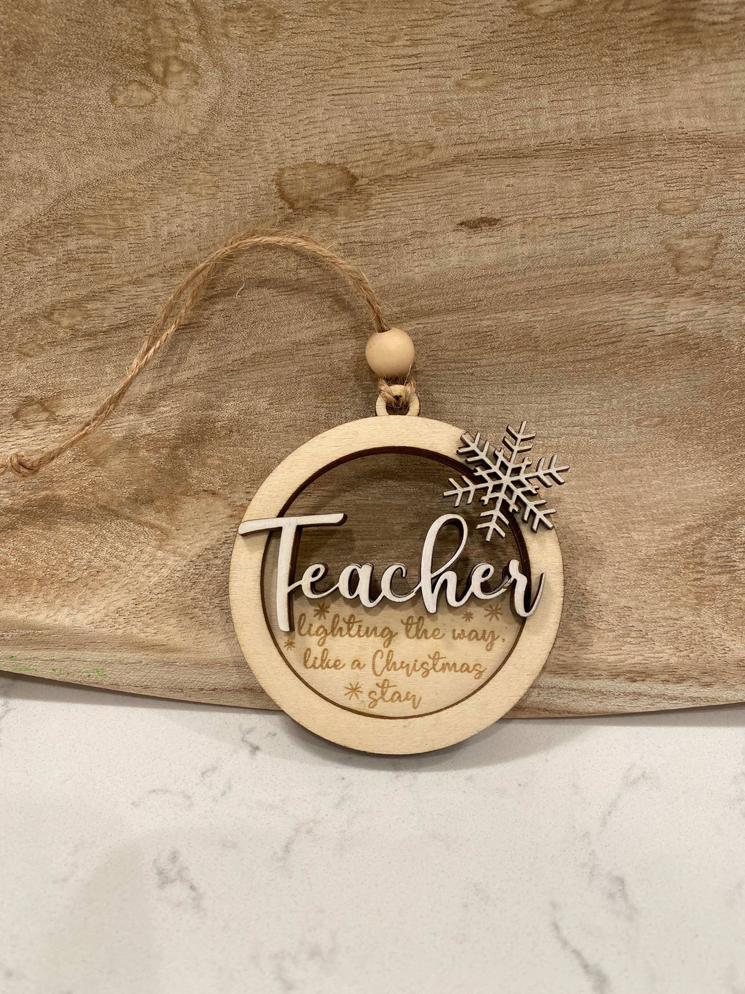 Merry Christmas Teacher Ornament