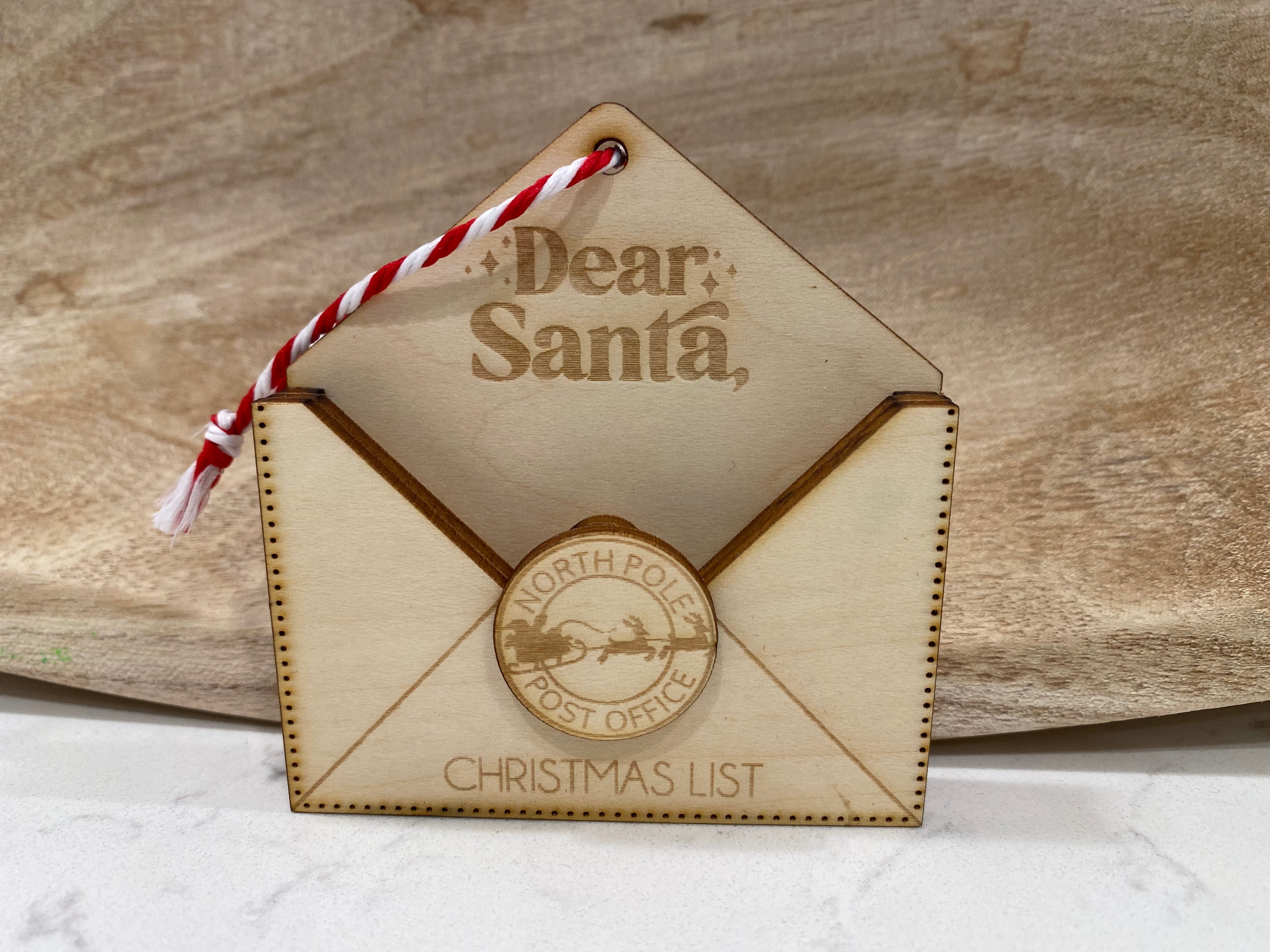 Dear Santa, Christmas List Holder Ornament