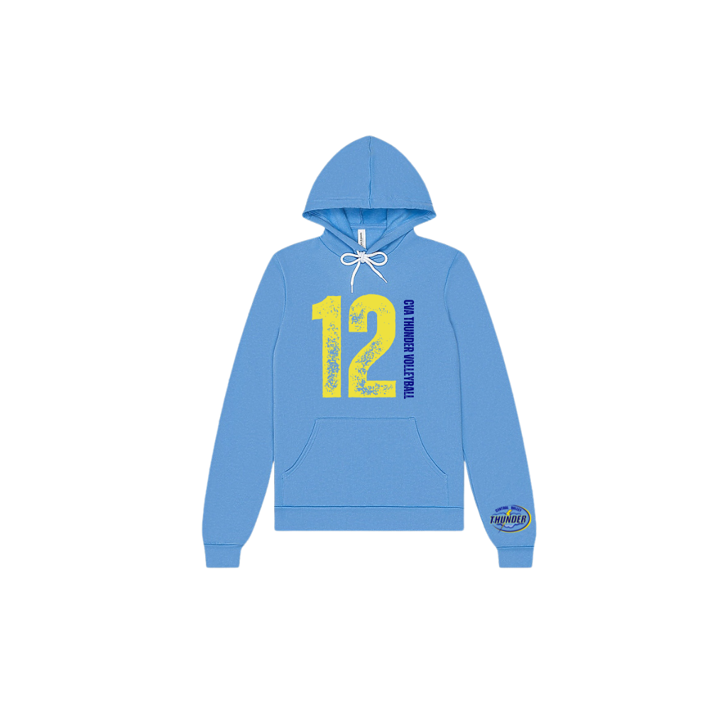 Custom Belle and Co Distressed Volleyball Hooded Sweatshirt