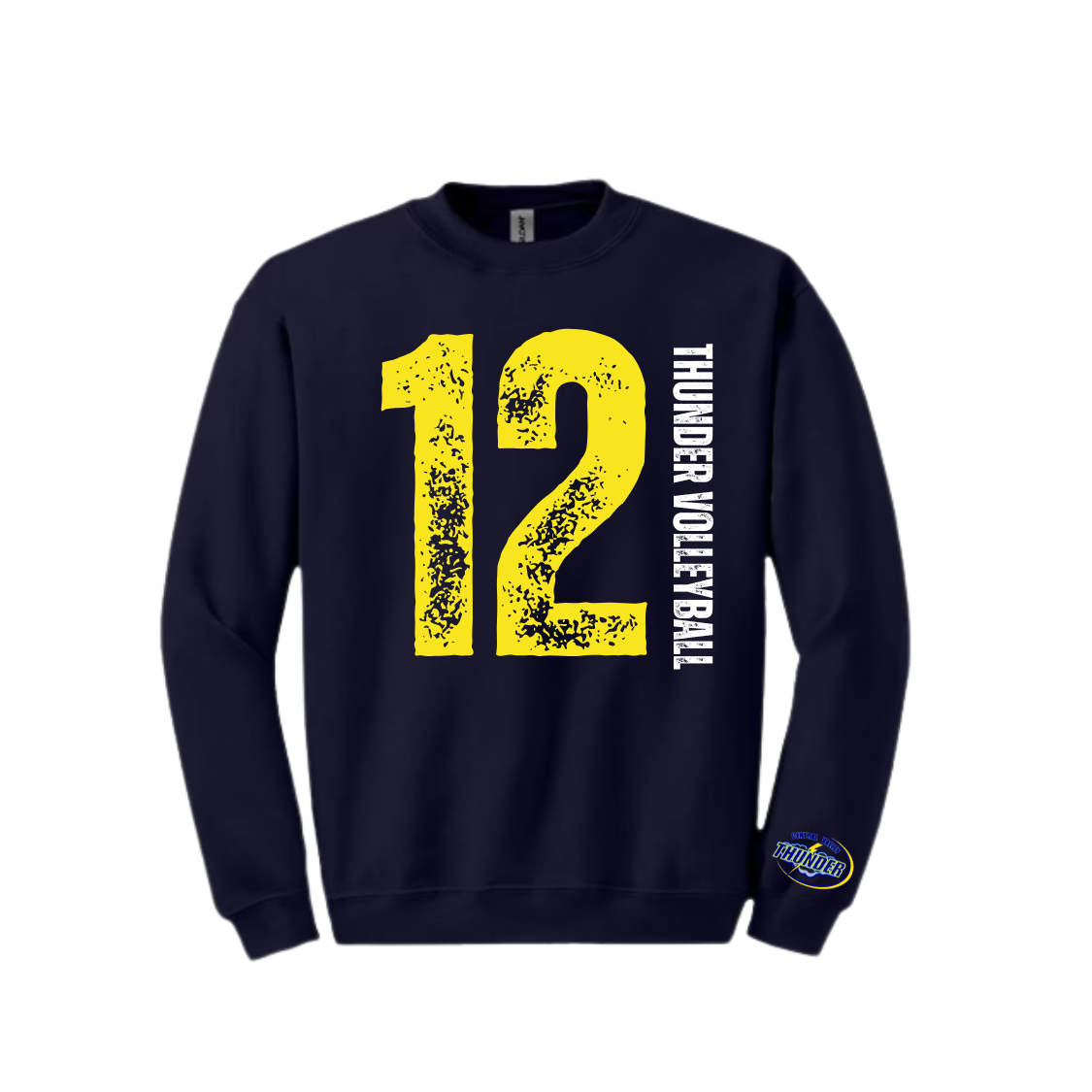 Custom Belle and Co Distressed Volleyball Crewneck