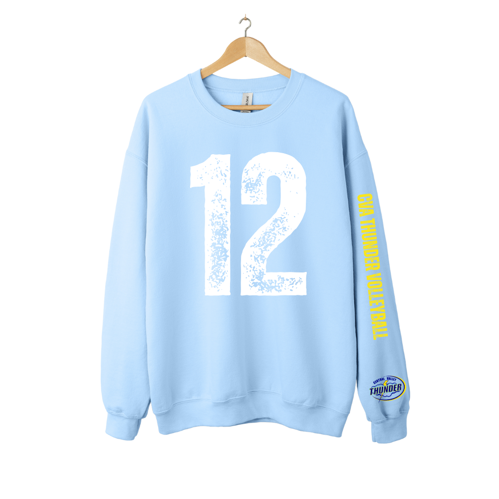 Custom Belle and Co Distressed Volleyball Crewneck