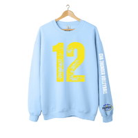 Custom Belle and Co Distressed Volleyball Crewneck