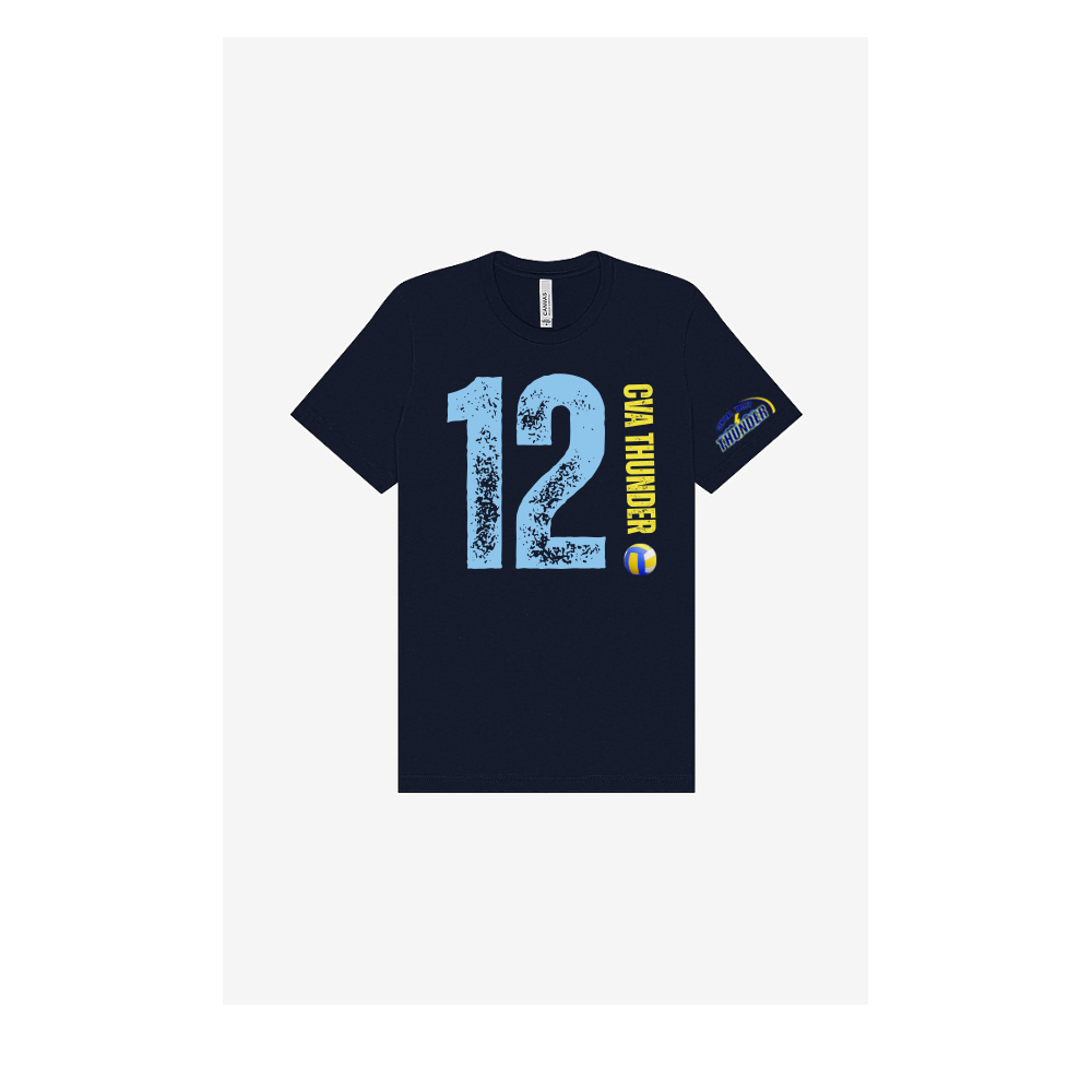 Custom Belle and Co Distressed Volleyball Short Sleeve Tee