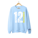 Custom Belle and Co Distressed Volleyball Crewneck