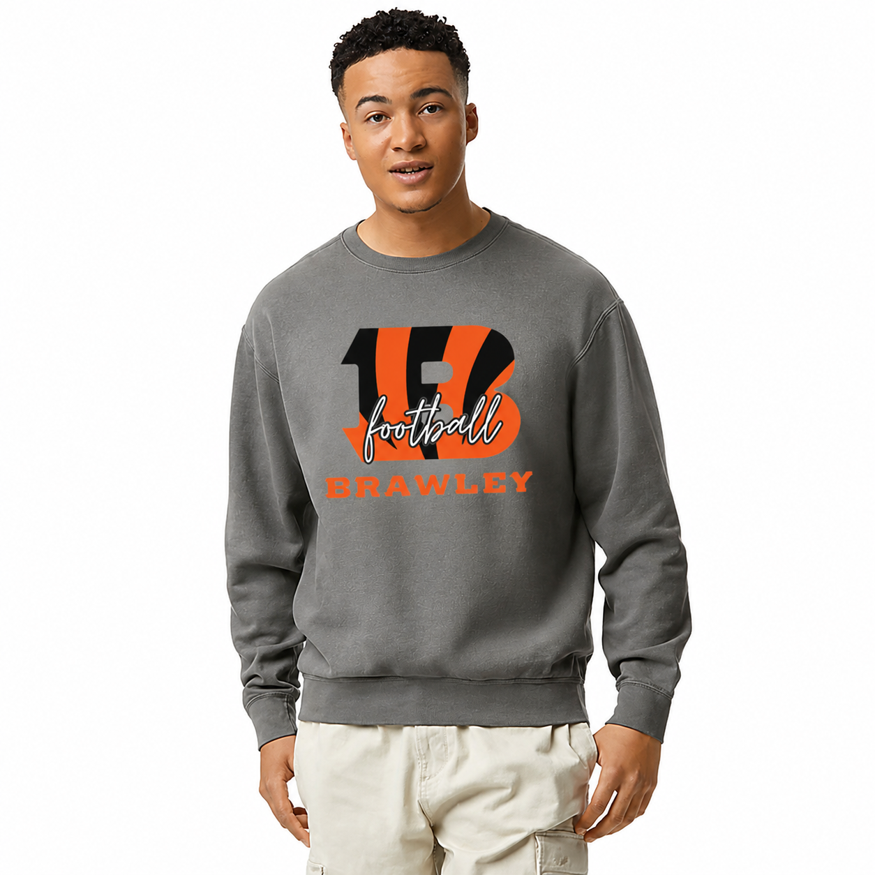 Brawley Bengals Comfort Colors Lightweight Crewneck Sweatshirt