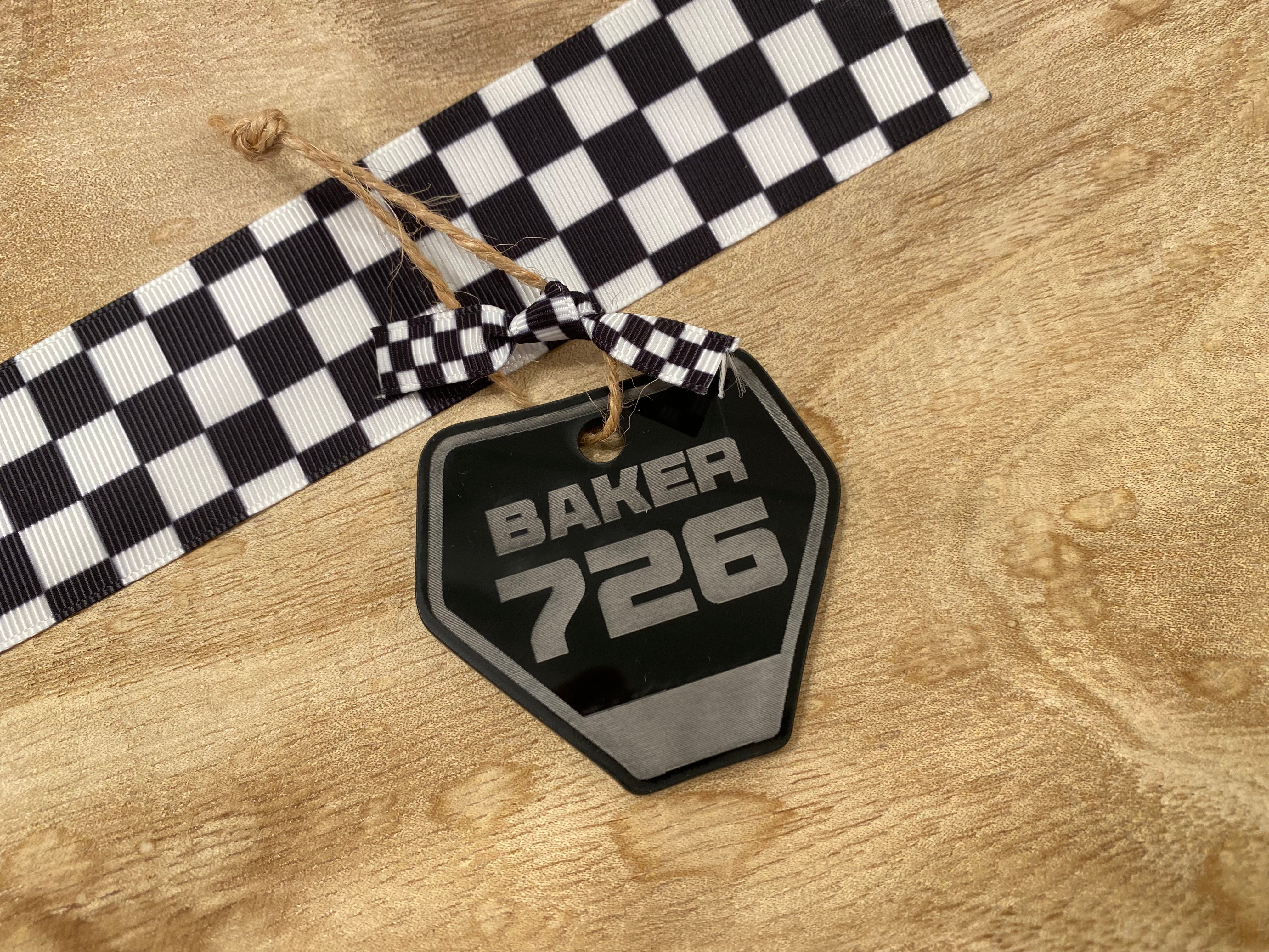 Custom Motorcross Nameplate Ornament