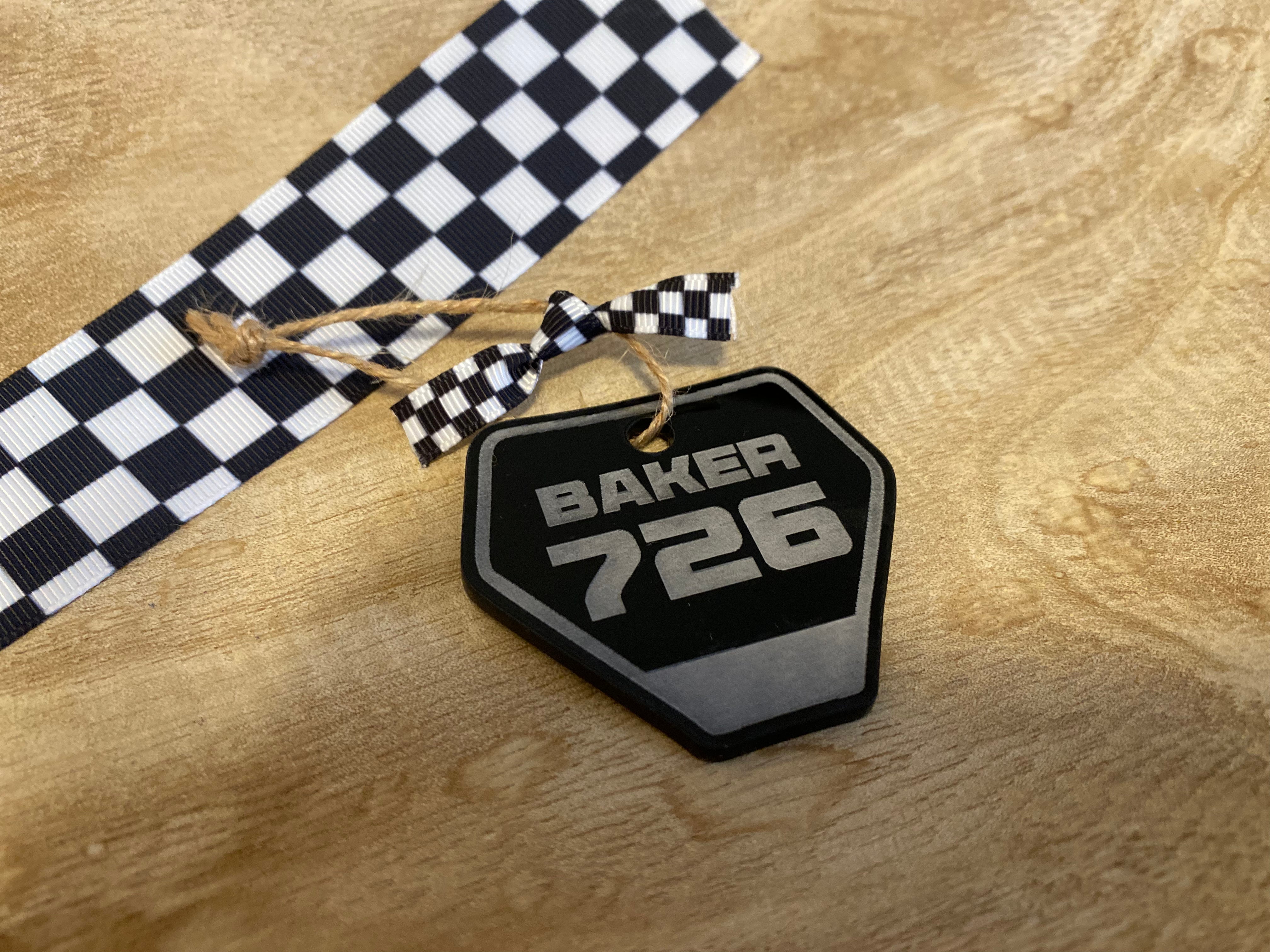 Custom Motorcross Nameplate Ornament