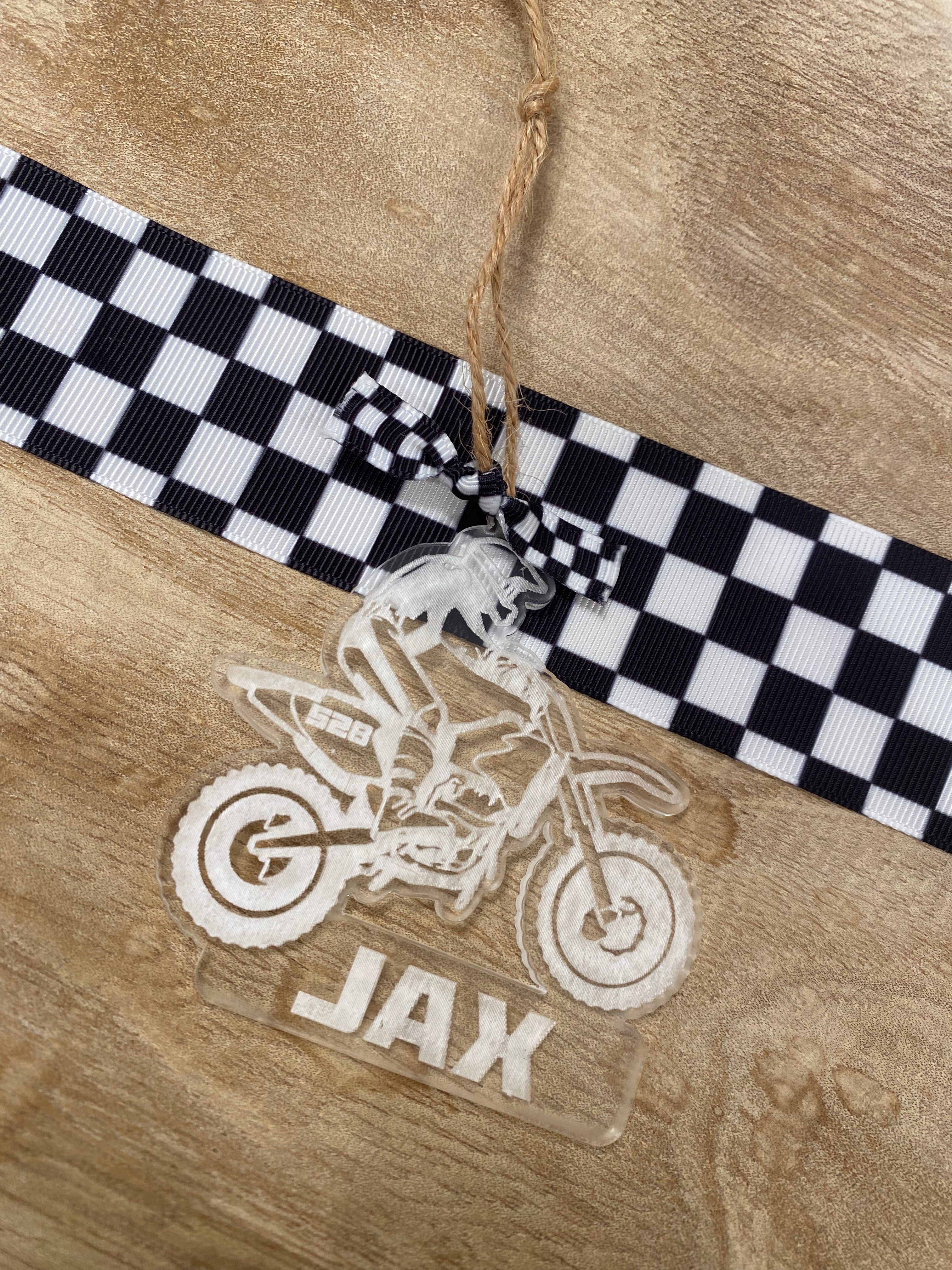 Custom Dirtbike Rider Ornament