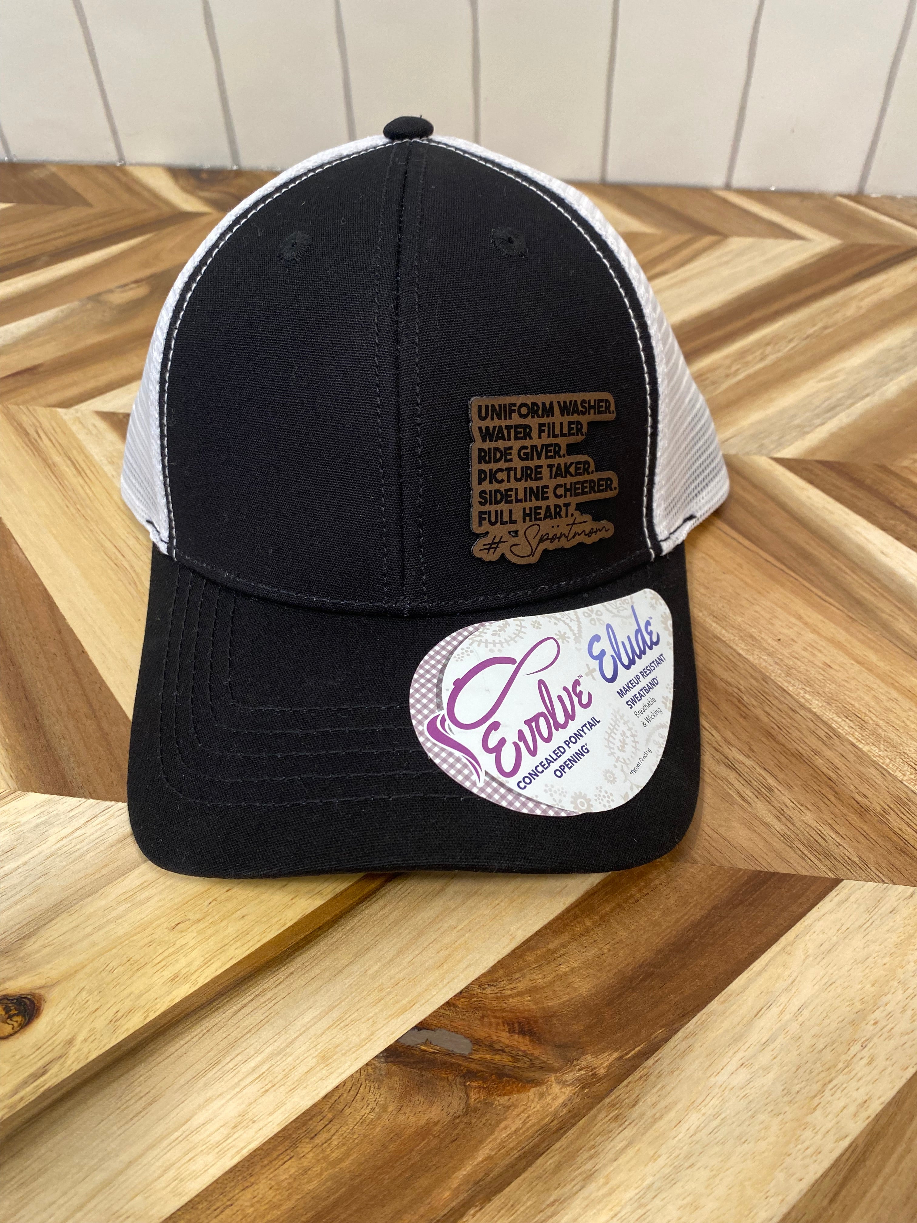 Uniform Washer, Water Filler, Ride Giver, Picture Taker, Sideline Cheerer, Full Heart#Sportsmama Hat