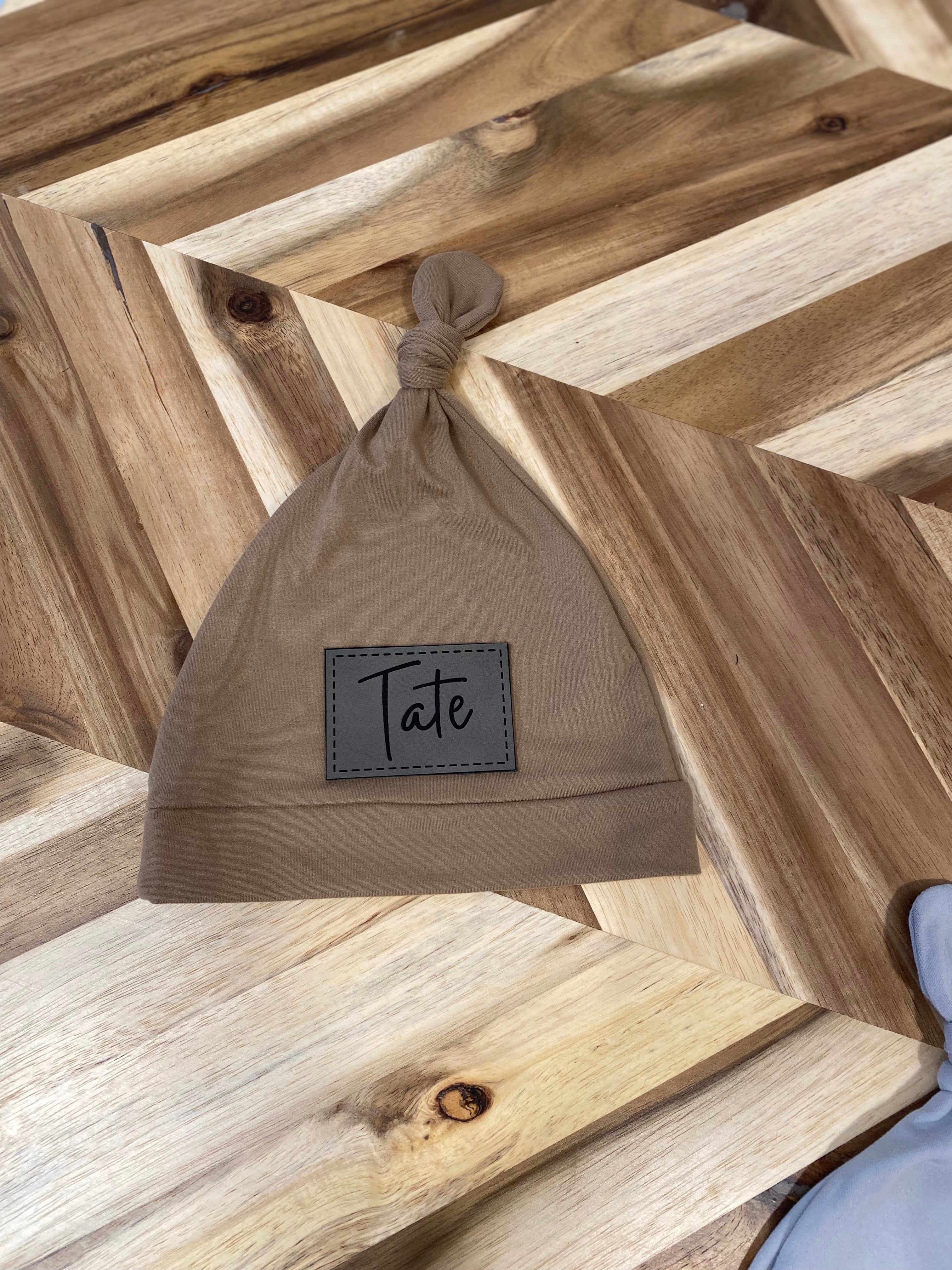 Custom Newborn Hat with Tie