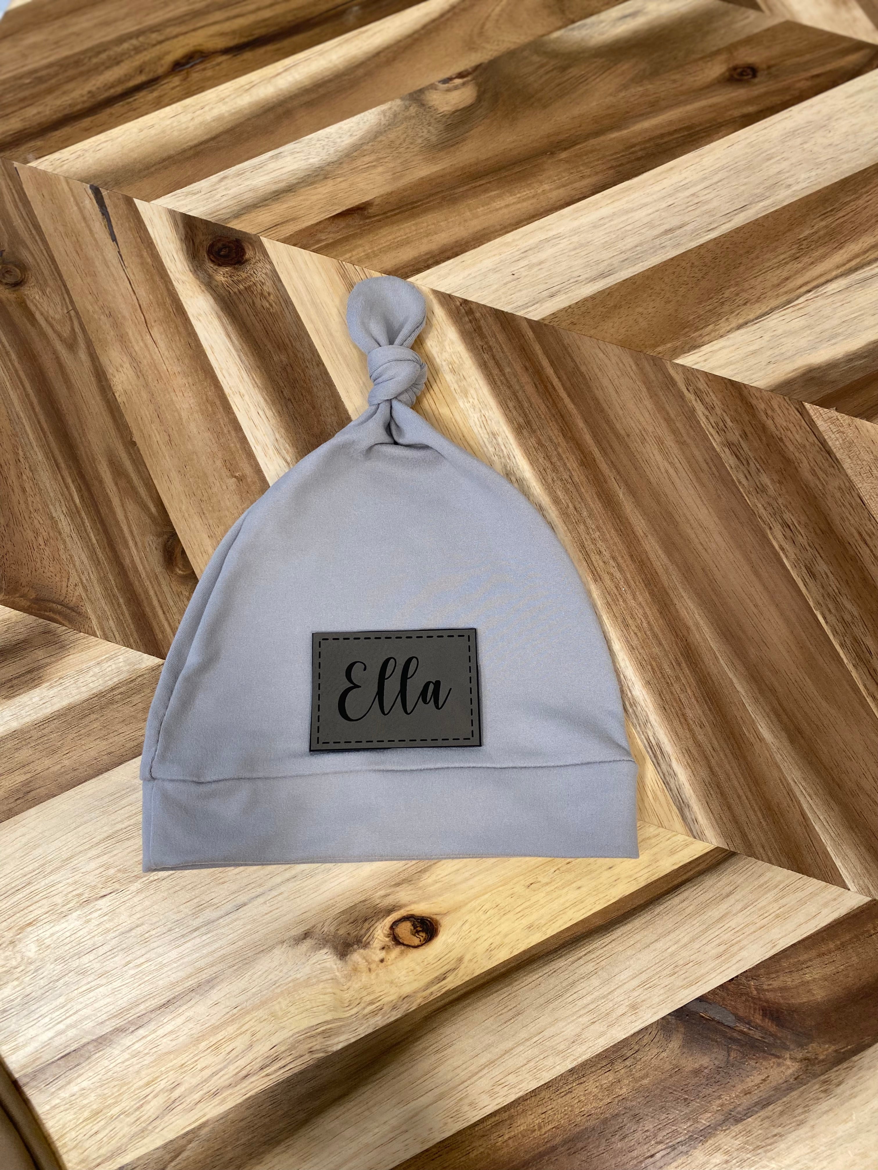 Custom Newborn Hat with Tie