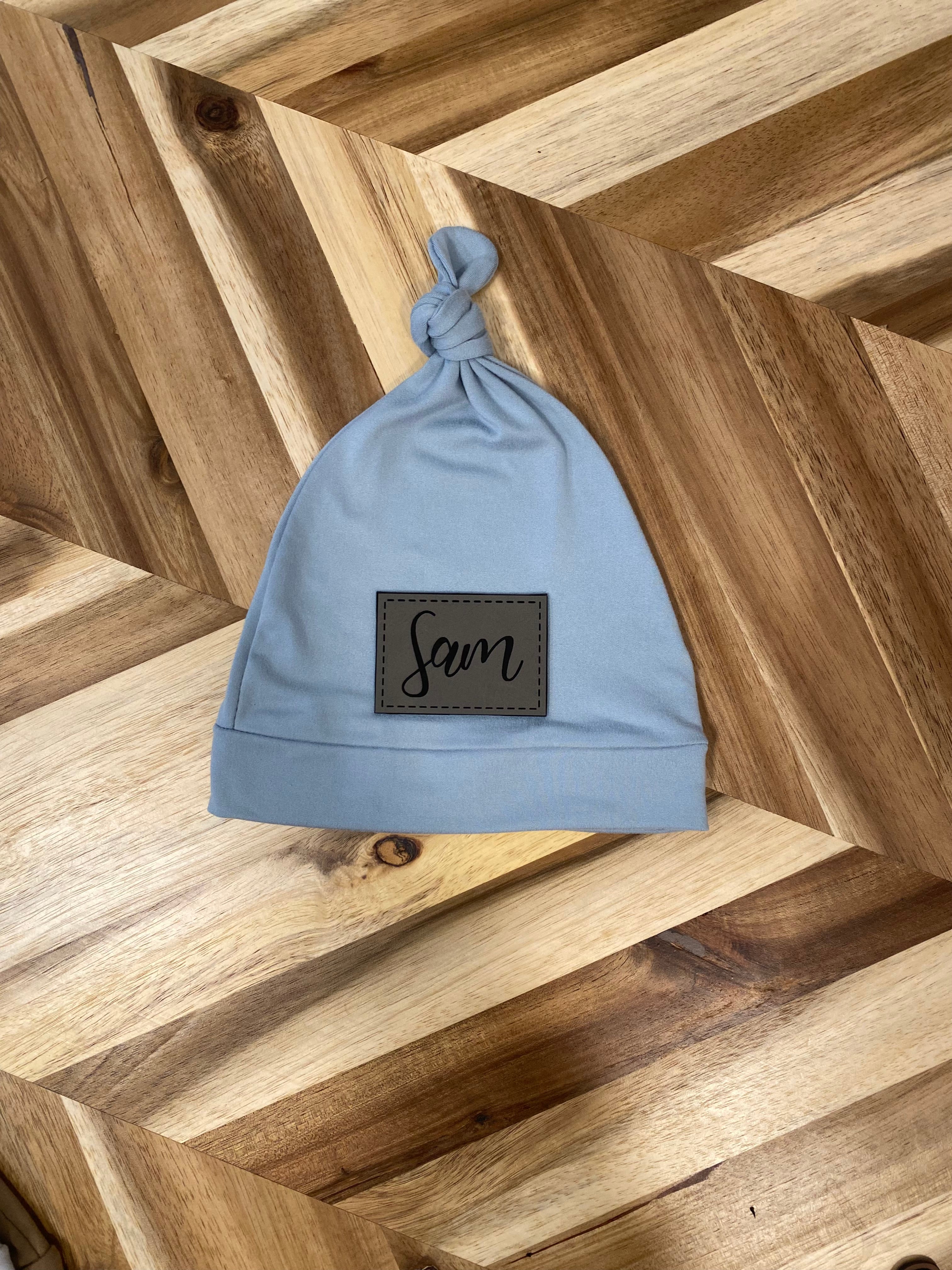 Custom Newborn Hat with Tie