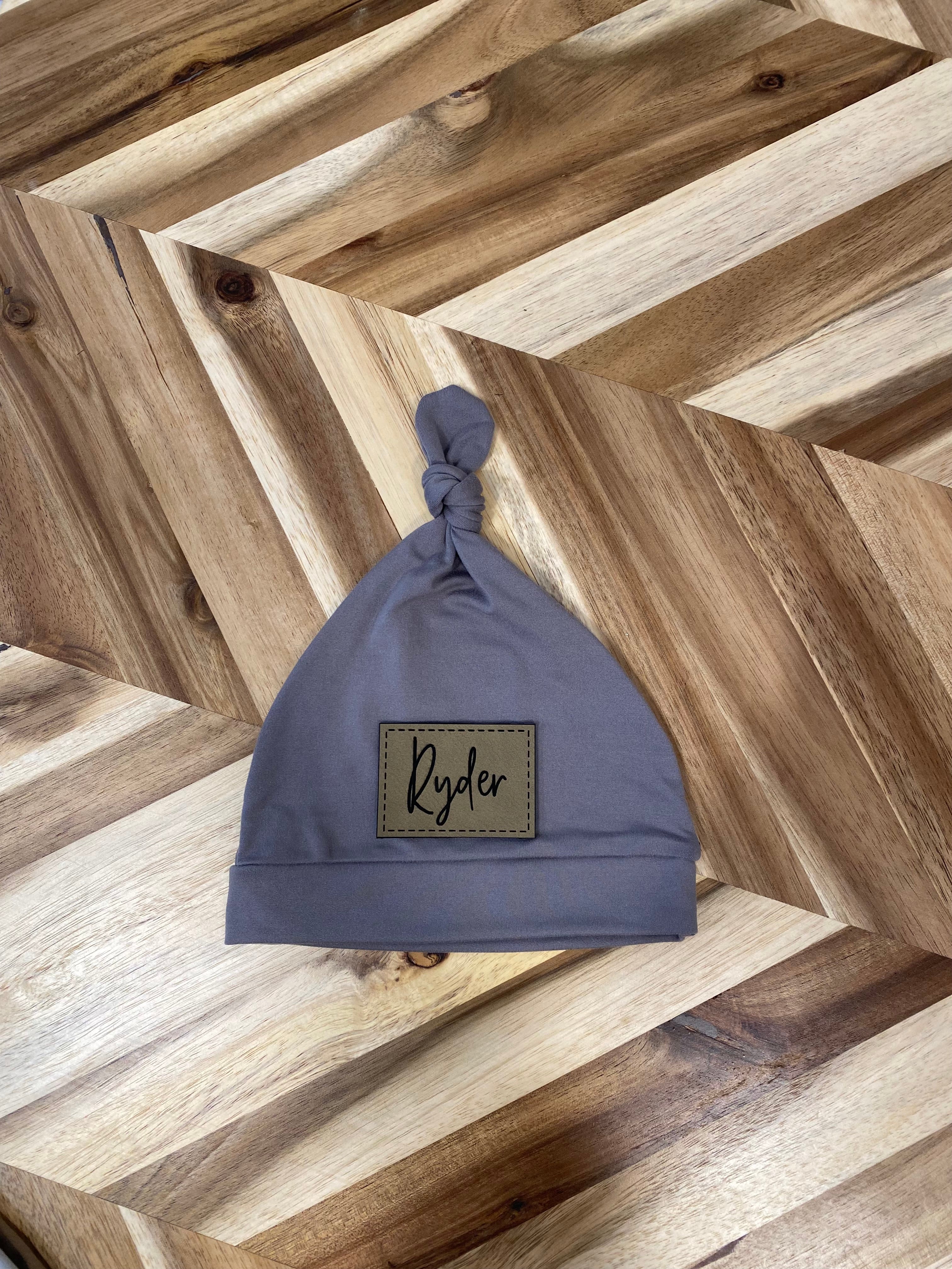 Custom Newborn Hat with Tie