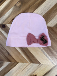 Newborn/Infant Rabbit Skins Hats w/ Bow