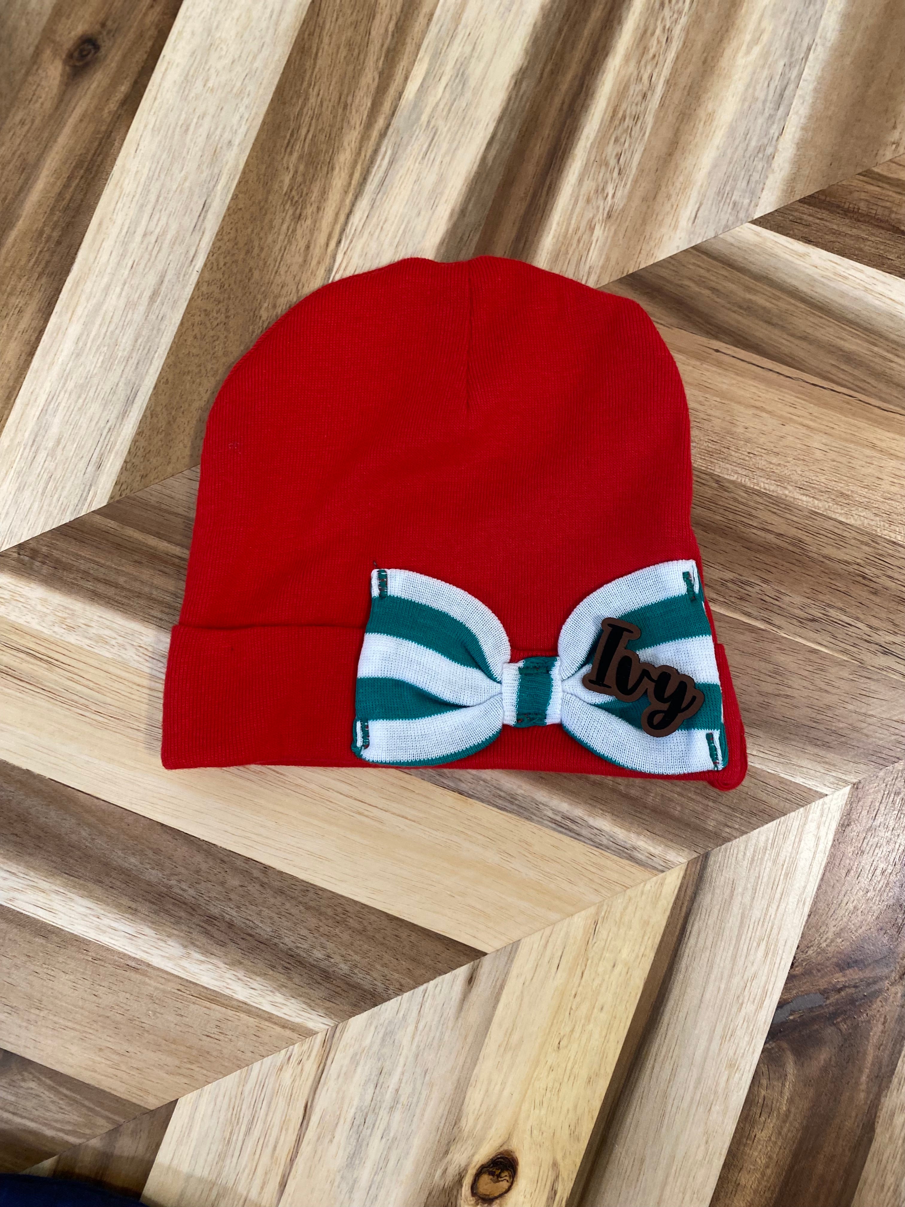 Newborn/Infant Rabbit Skins Hats w/ Bow