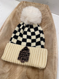 Infant/Toddler Motocross Custom Winter Hat with Pom