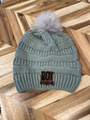 Boy Mama Winter Hat with Pom