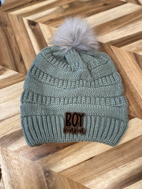 Boy Mama Winter Hat with Pom