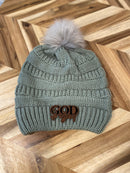 God is Good Winter Pom Hat